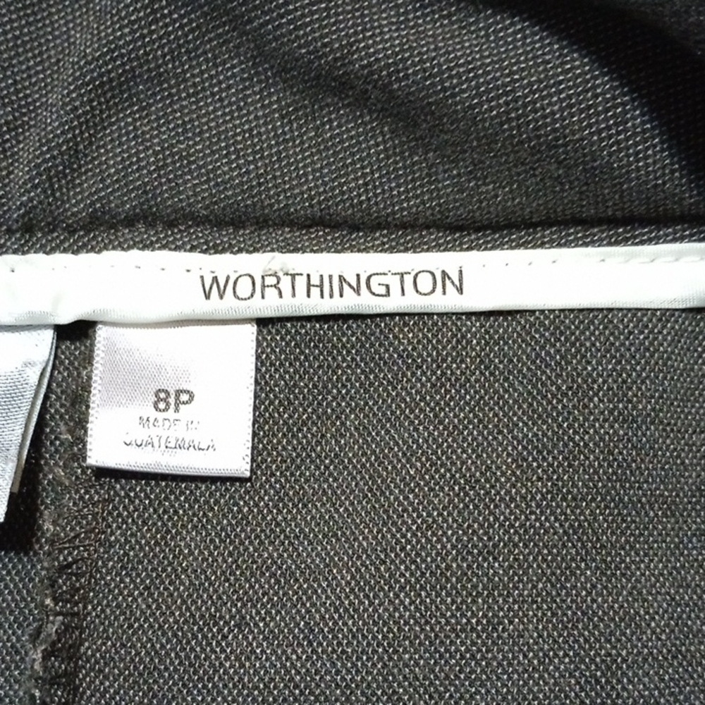 Women's Worthington Charcoal Gray Modern Fit Trousers Size 8p - Picture 3 of 5